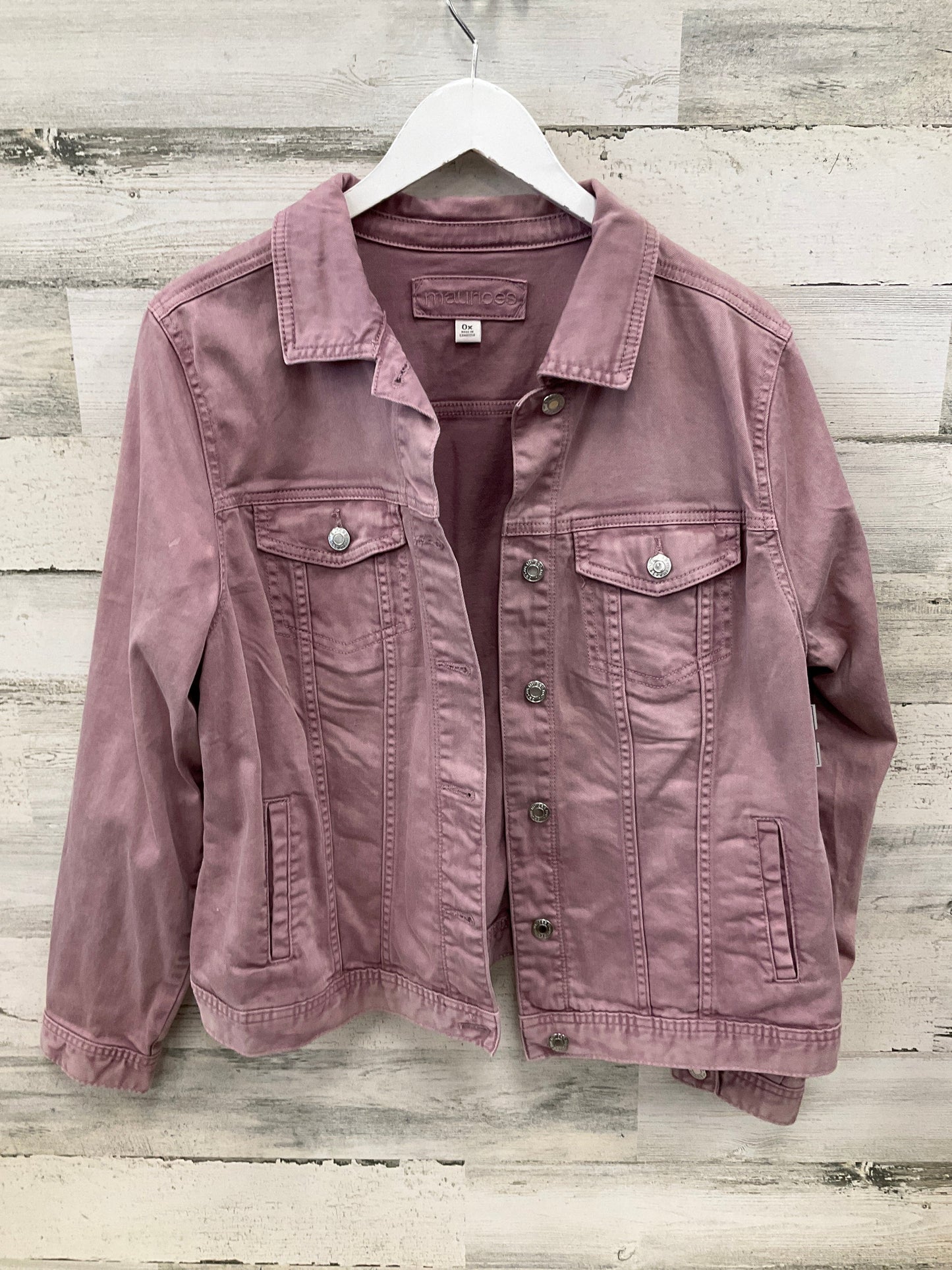 Jacket Denim By Maurices In Pink, Size: Xl