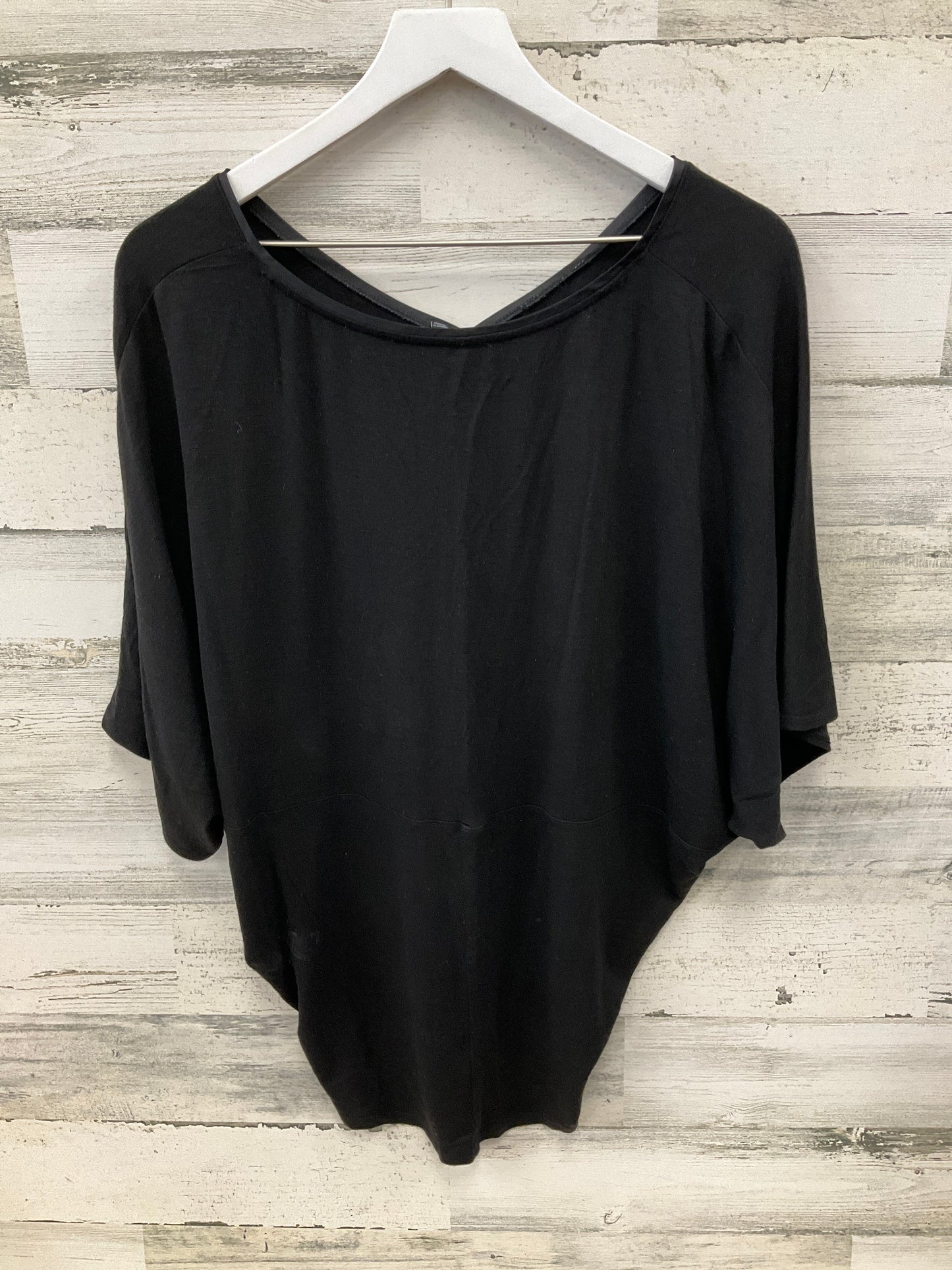 Top Short Sleeve By White House Black Market In Black, Size: L