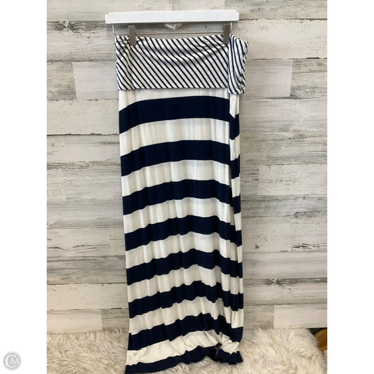Skirt Maxi By Calvin Klein In Blue & White, Size: 8