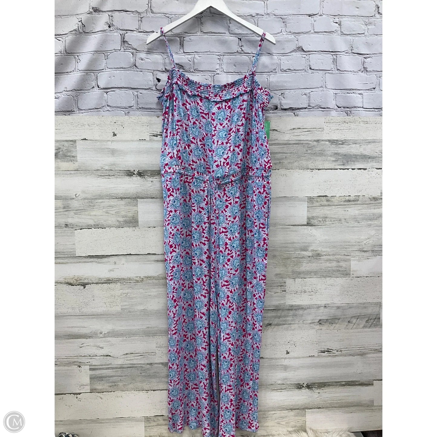 Jumpsuit By Loft In Blue & Pink, Size: Xxl