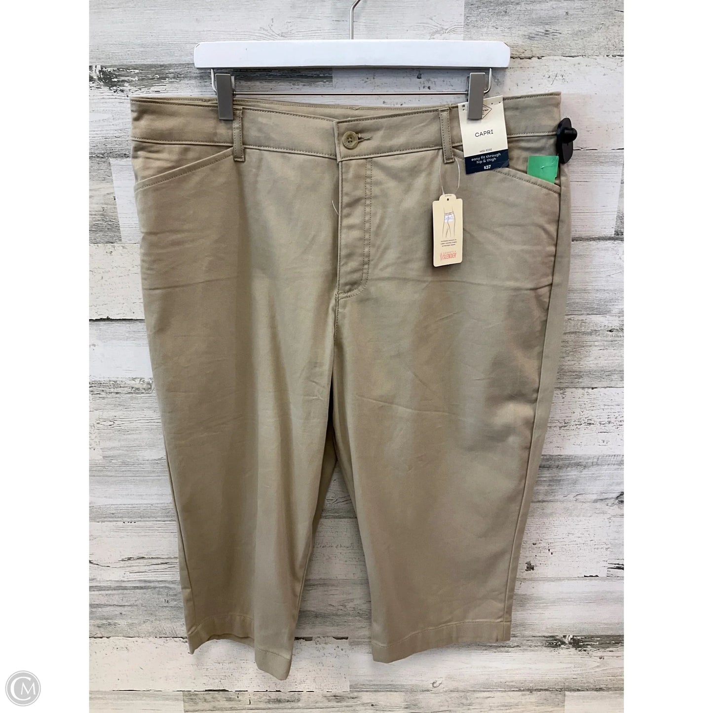 Capris By St Johns Bay In Tan, Size: 18