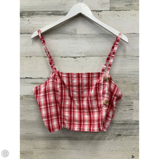 Top Sleeveless By Arizona In Red & White, Size: Xxl