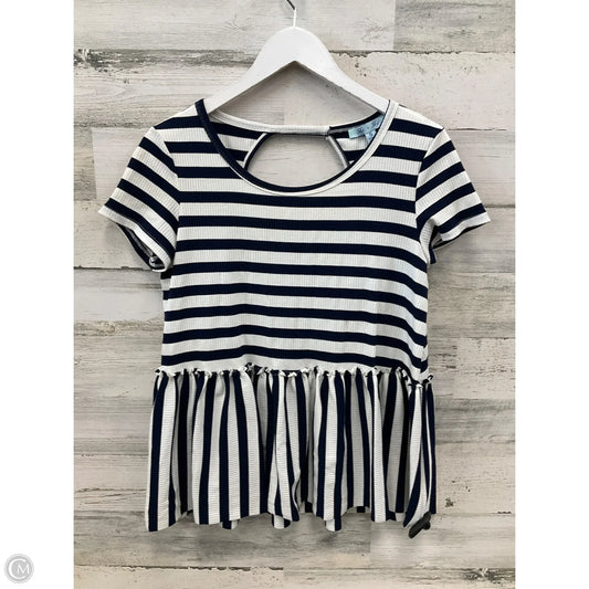 Top Short Sleeve By She + Sky In Navy, Size: S