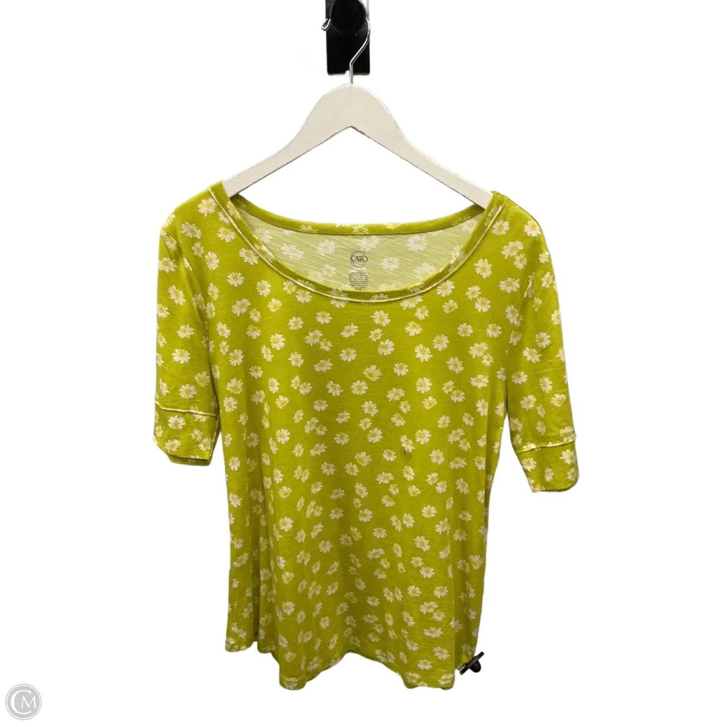 Top Short Sleeve By Cato In Green, Size: L