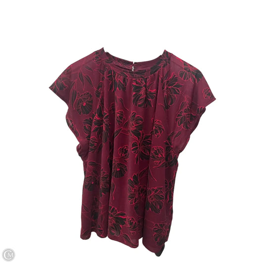 Top Short Sleeve By Apt 9 In Red, Size: Xl