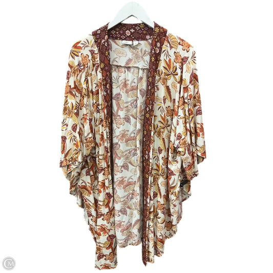 Kimono By Cato In Brown & Orange, Size: Xl
