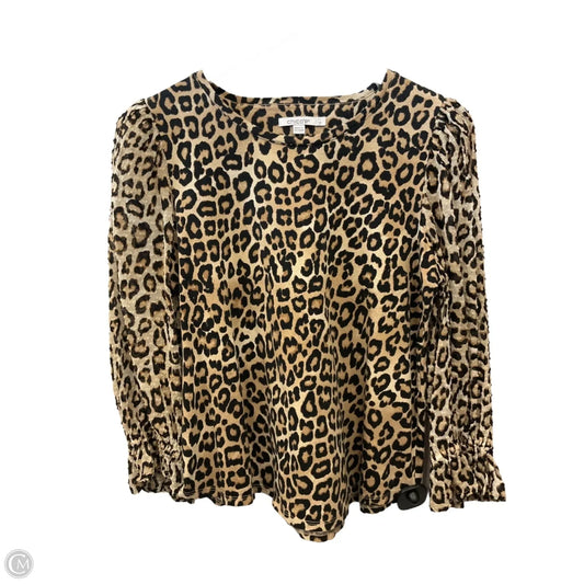 Top Long Sleeve By Chicos In Animal Print, Size: M