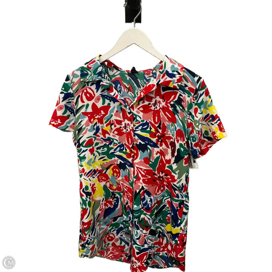 Top Short Sleeve By Shein In Multi-colored, Size: M