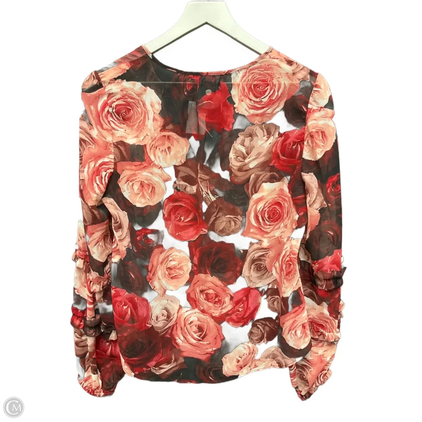 Top Long Sleeve By White House Black Market In Black & Red, Size: Xs