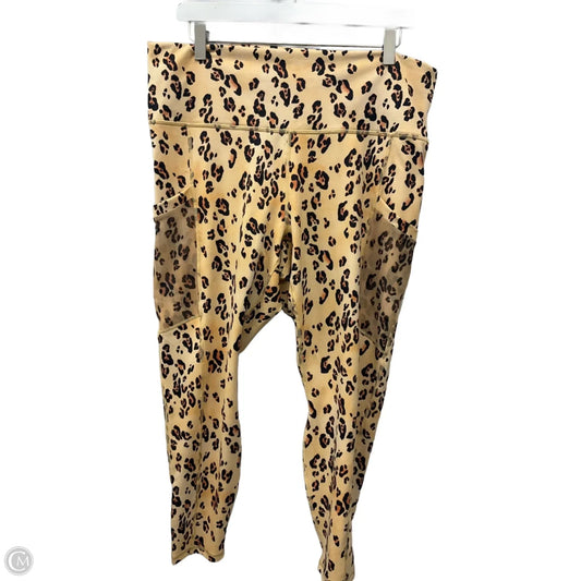 Athletic Leggings By Fabletics In Gold, Size: 1x