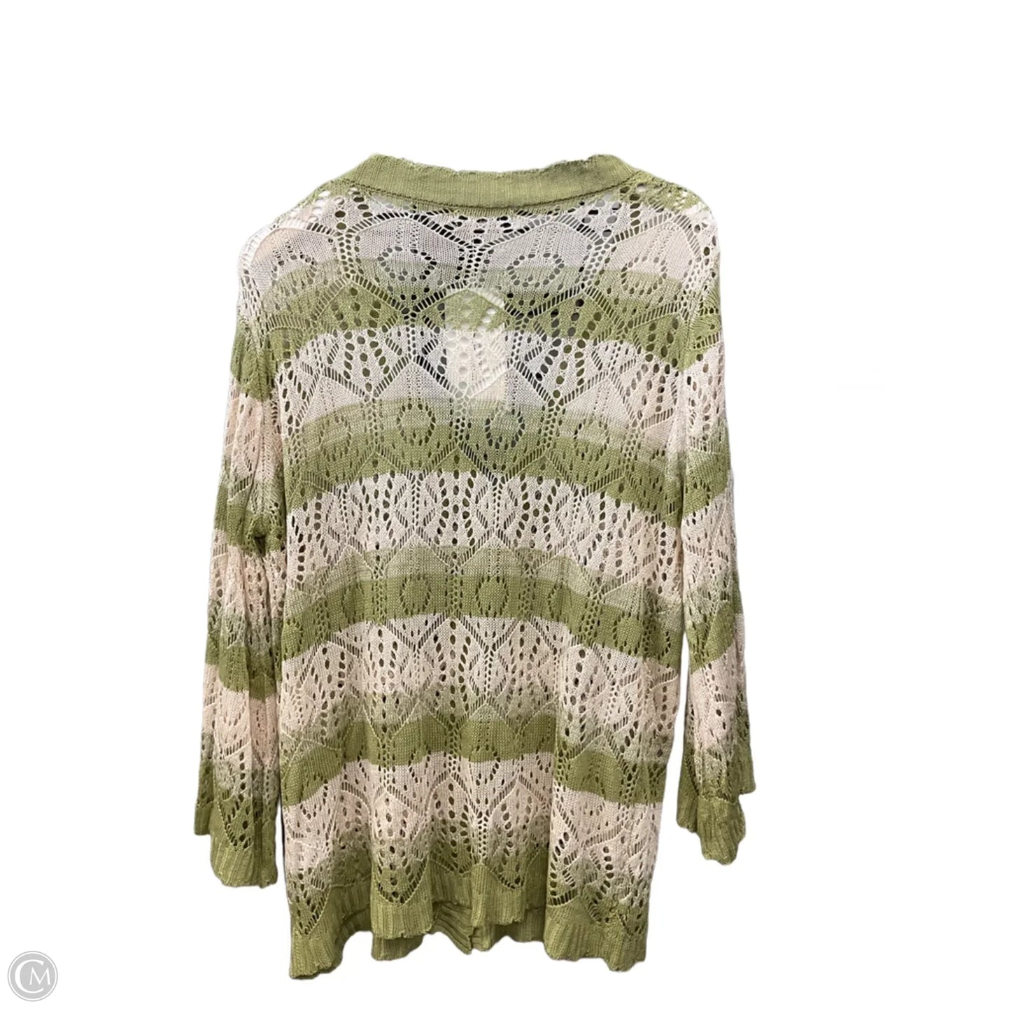 Sweater Cardigan By Clothes Mentor In Green, Size: 2x