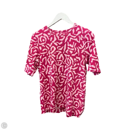 Top Short Sleeve By Chicos In Pink, Size: L