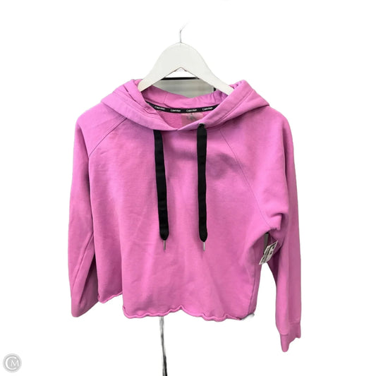 Sweatshirt Hoodie By Calvin Klein In Pink, Size: S