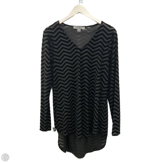 Top Long Sleeve By Ruff Hewn In Black, Size: L
