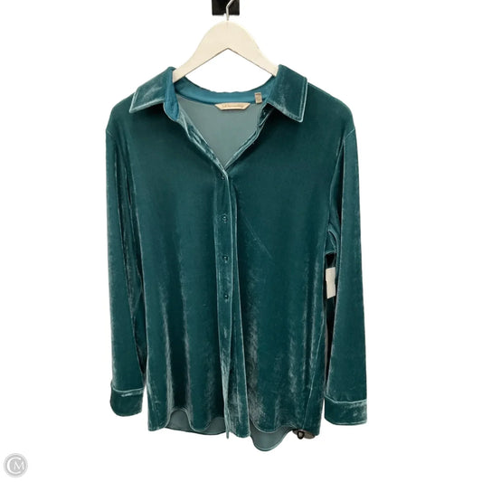 Top Long Sleeve By Soft Surroundings In Aqua, Size: M