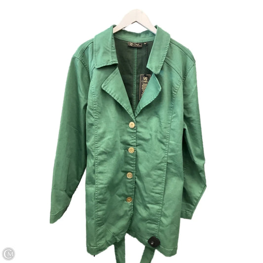 Jacket Utility By Diane Gilman In Green, Size: 2x