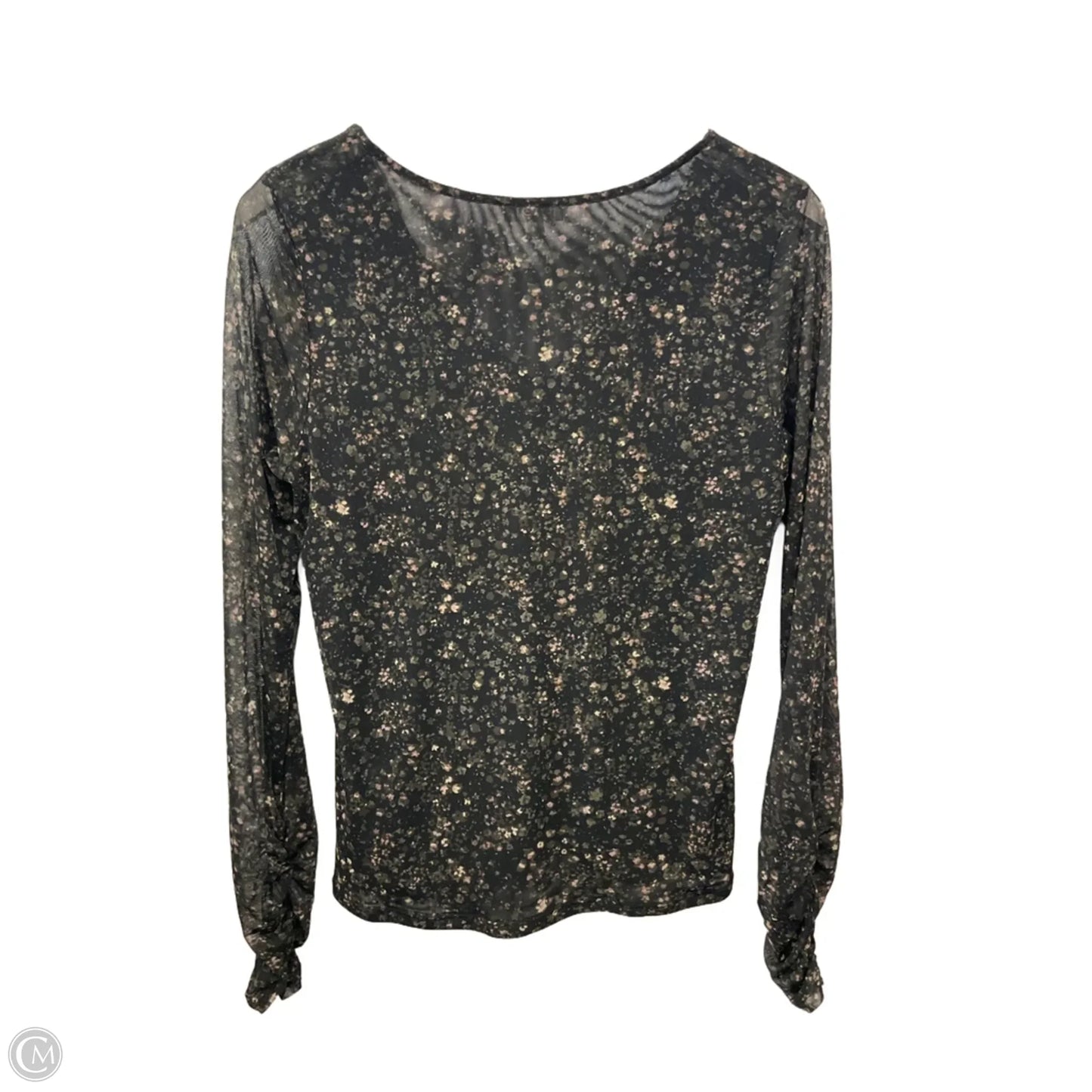 Top Long Sleeve By Signature Collection In Black, Size: M