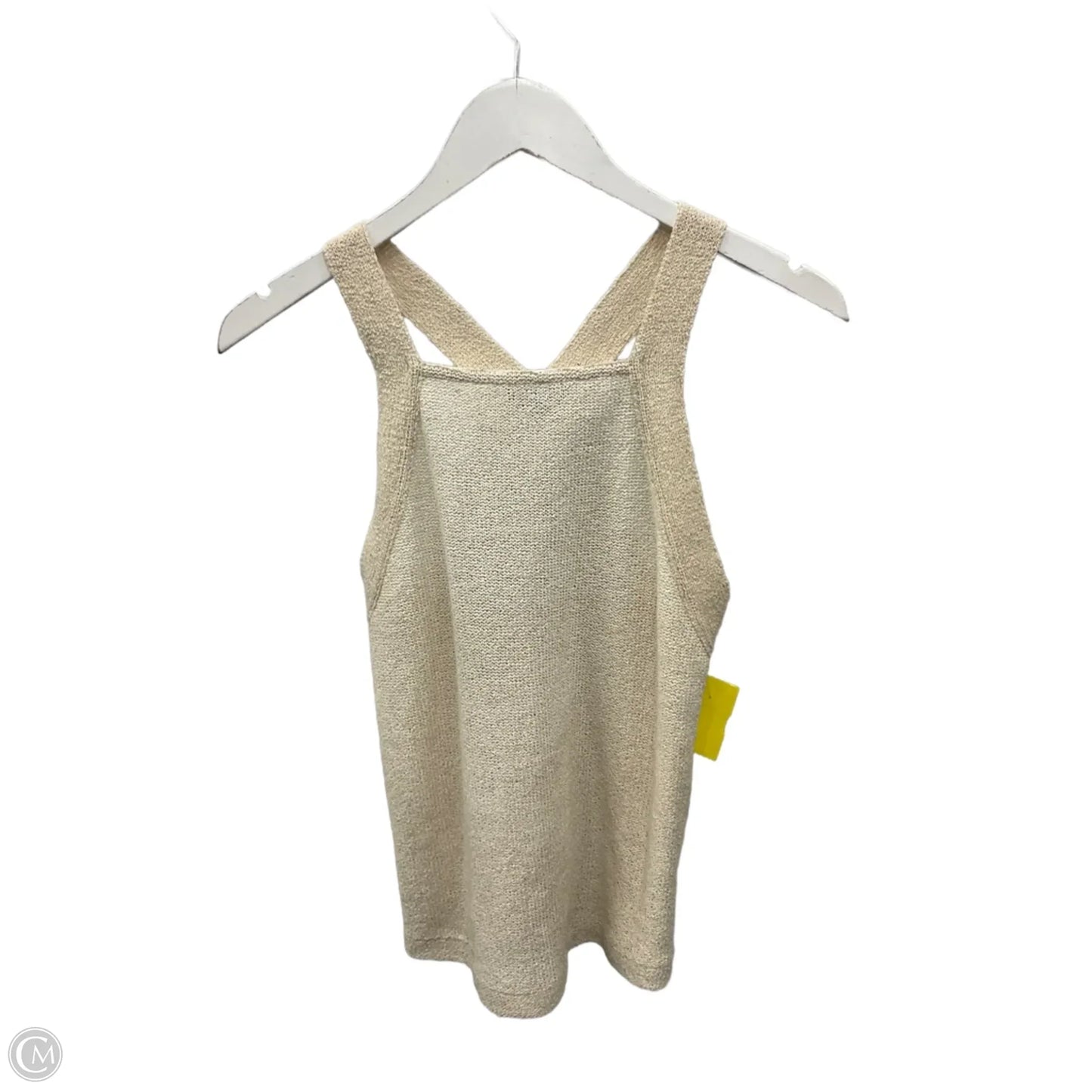 Top Sleeveless By Clothes Mentor In Cream, Size: M