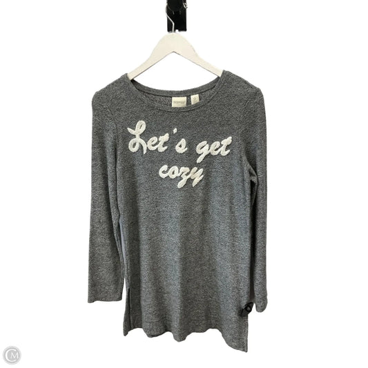 Top Long Sleeve By Chicos In Grey, Size: S