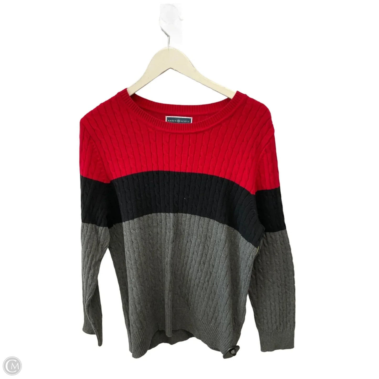 Sweater By Karen Scott In Red, Size: Xl