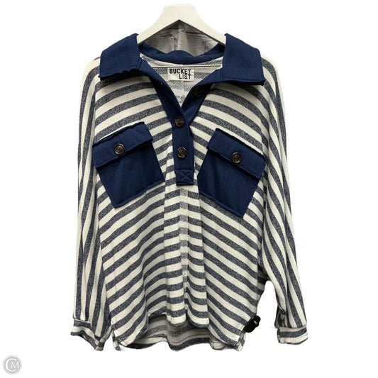Sweatshirt Collar By Bucketlist In Navy, Size: M
