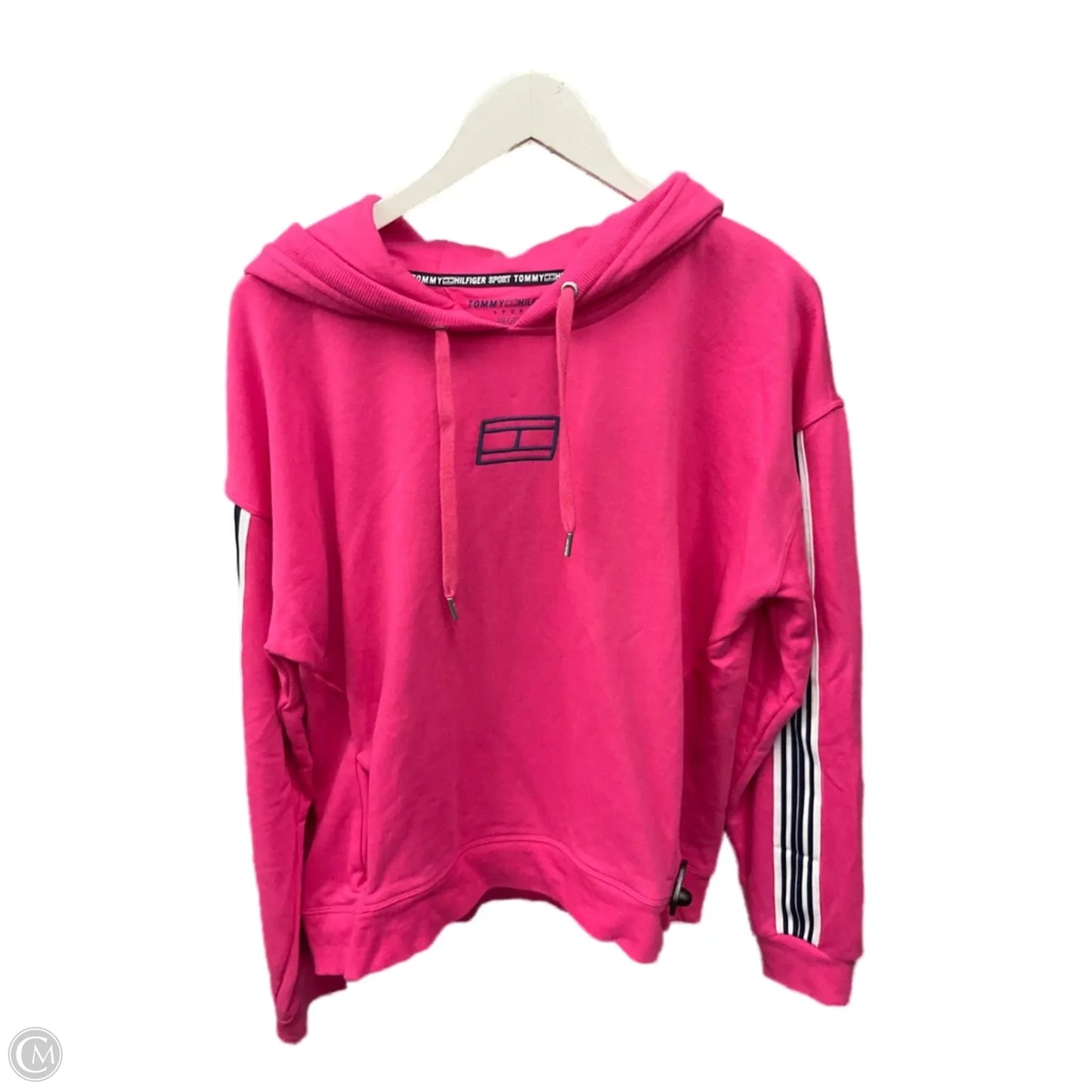 Sweatshirt Hoodie By Tommy Hilfiger In Pink, Size: L