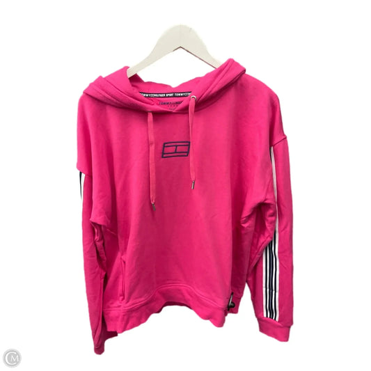 Sweatshirt Hoodie By Tommy Hilfiger In Pink, Size: L