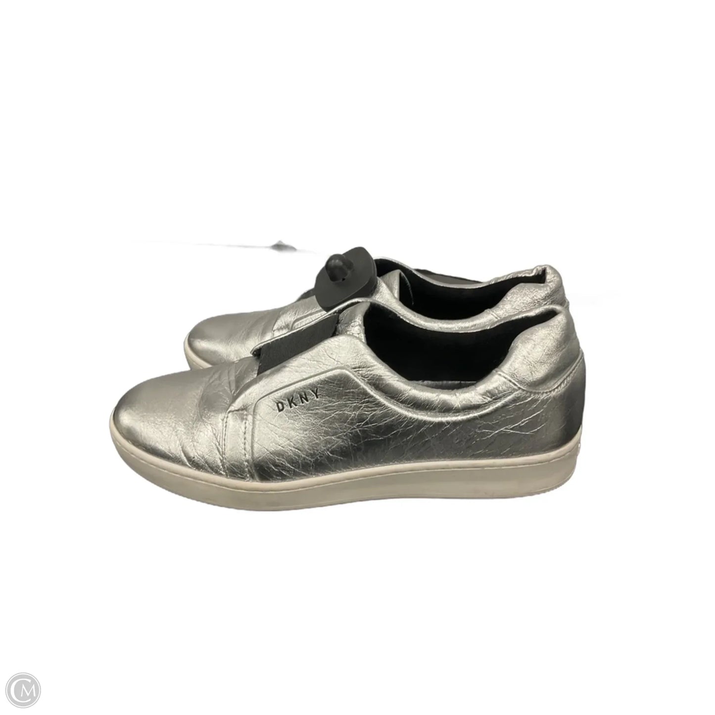 Shoes Sneakers By Dkny In Silver, Size: 8