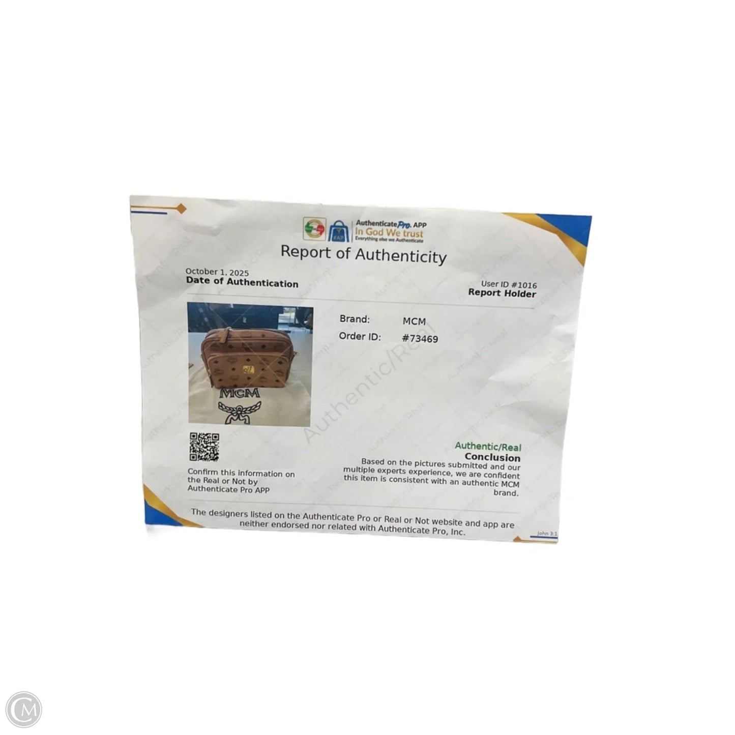 Handbag Luxury Designer By Mcm, Size: Medium