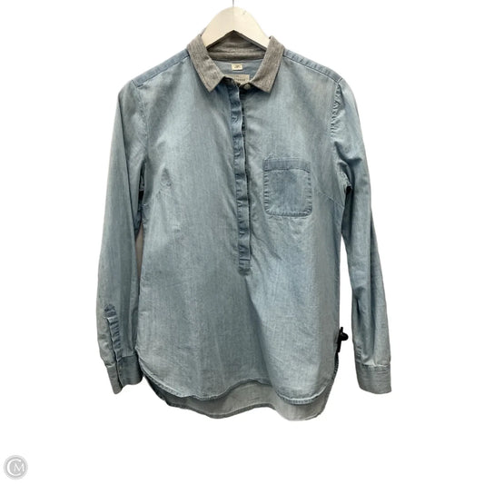 Top Long Sleeve By Loft In Blue, Size: S