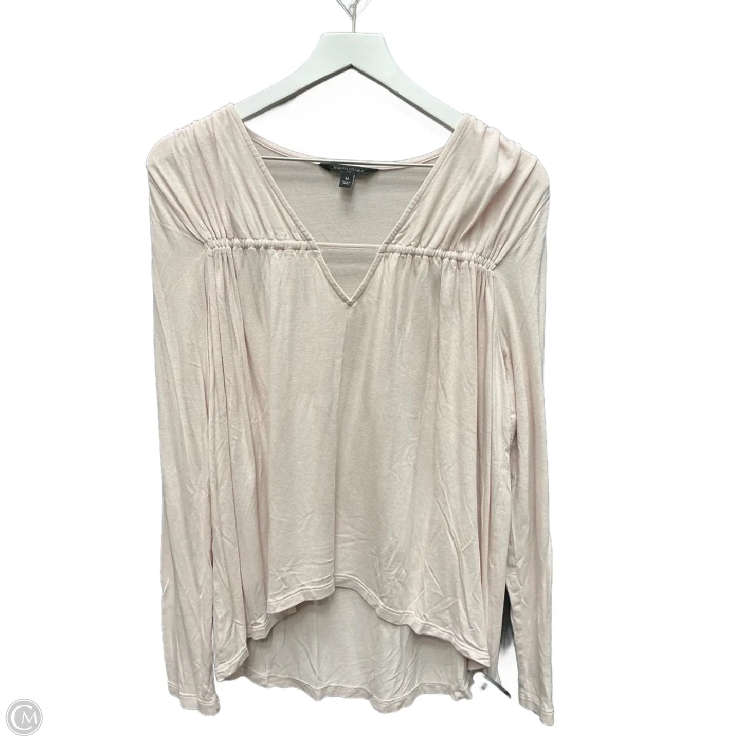 Top Long Sleeve By Banana Republic In Pink, Size: M