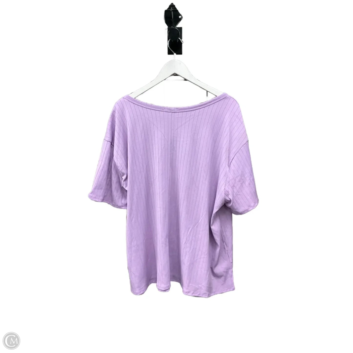 Top Short Sleeve By Andree By Unit In Purple, Size: 2x