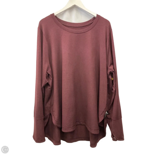 Athletic Top Long Sleeve Crewneck By Athleta In Purple, Size: 3x