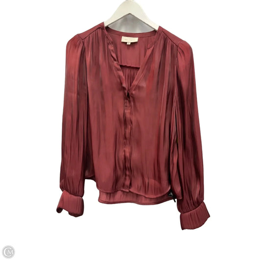 Blouse Long Sleeve By Melloday In Red, Size: M