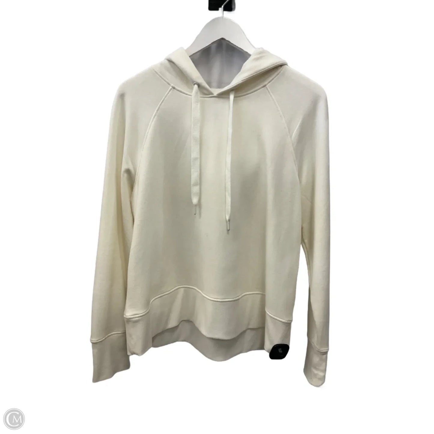 Athletic Sweatshirt Hoodie By 90 Degrees By Reflex In Cream, Size: L