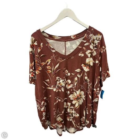 Top Short Sleeve By Maurices In Multi-colored, Size: 2x