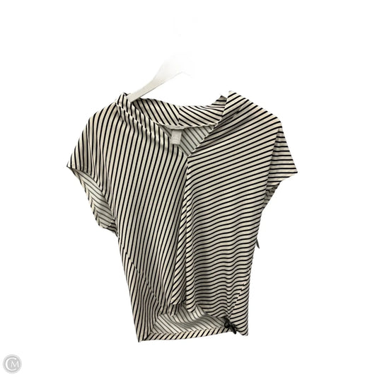 Top Short Sleeve By H&m In Black & White, Size: S