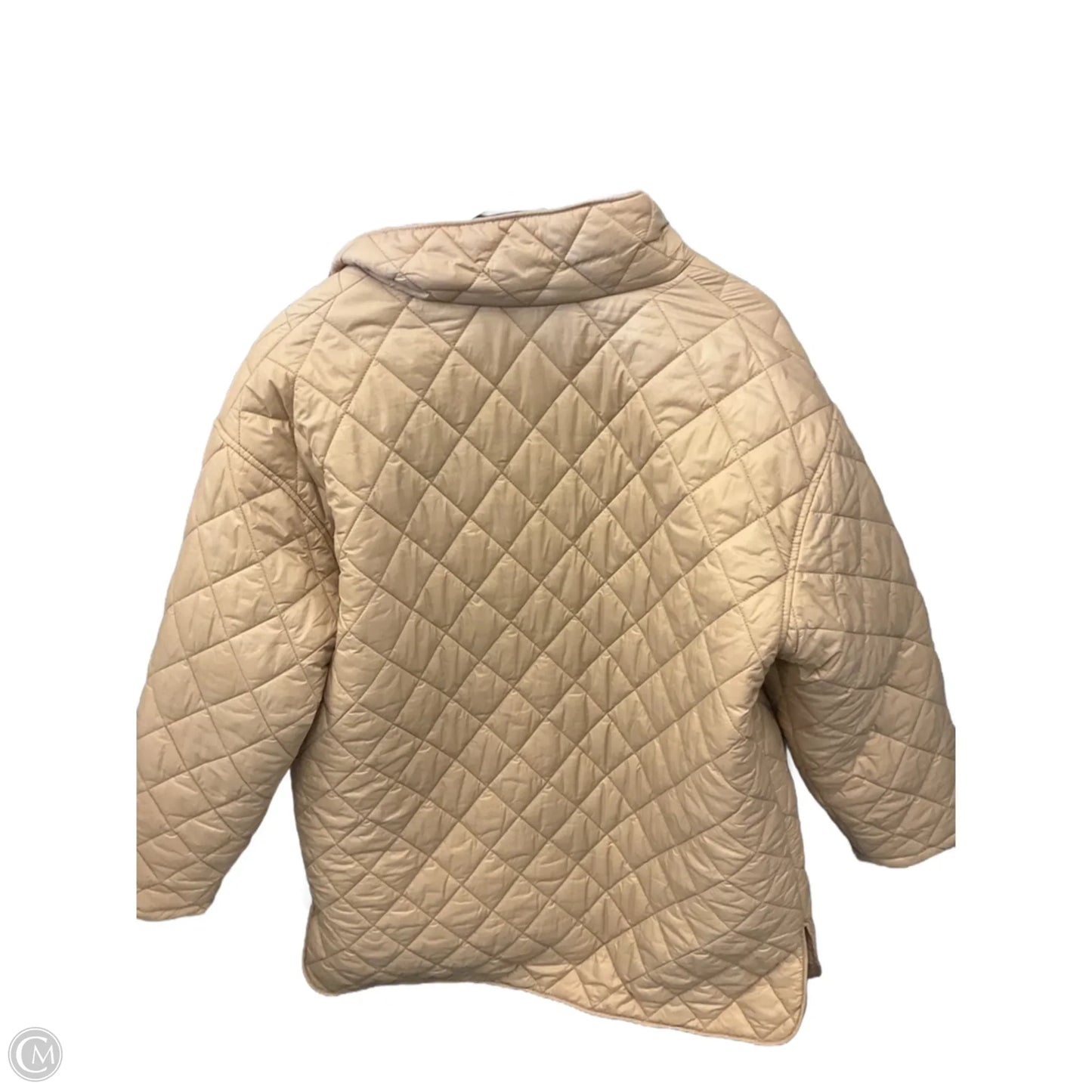 Jacket Puffer & Quilted By Time And Tru In Tan, Size: L