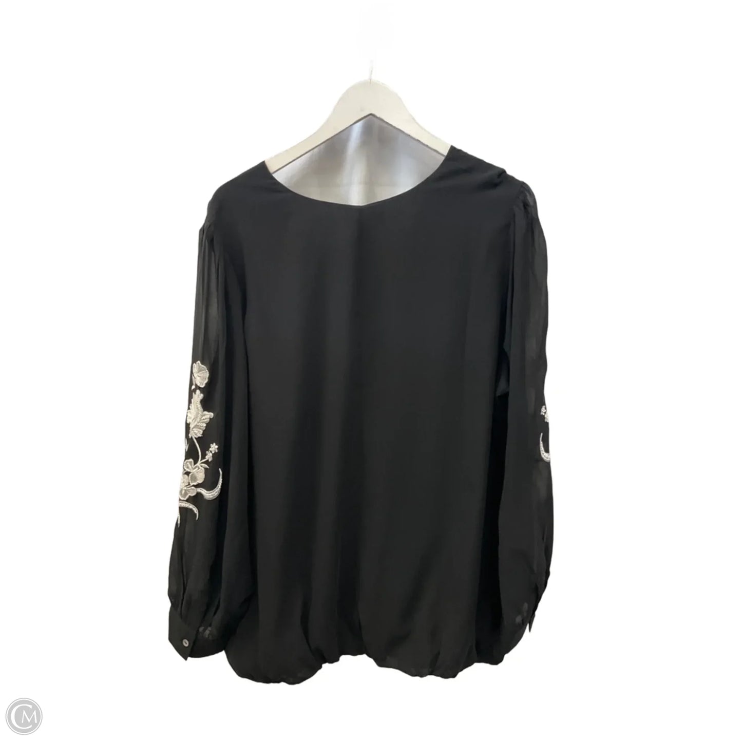 Top Long Sleeve By Karen Kane In Black, Size: 2x