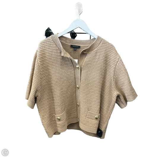 Sweater Short Sleeve By Ann Taylor In Tan, Size: Xxl