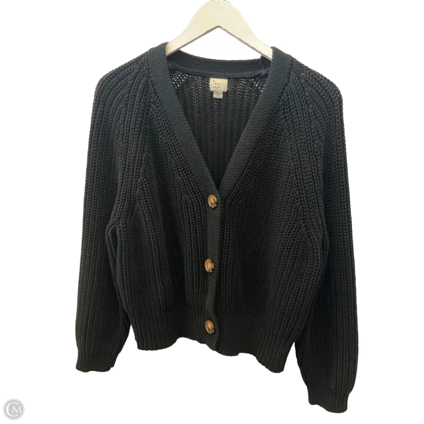 Sweater Cardigan By A New Day In Black, Size: Xl