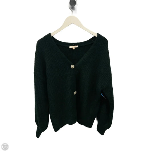 Sweater Cardigan By Skies Are Blue In Green, Size: M