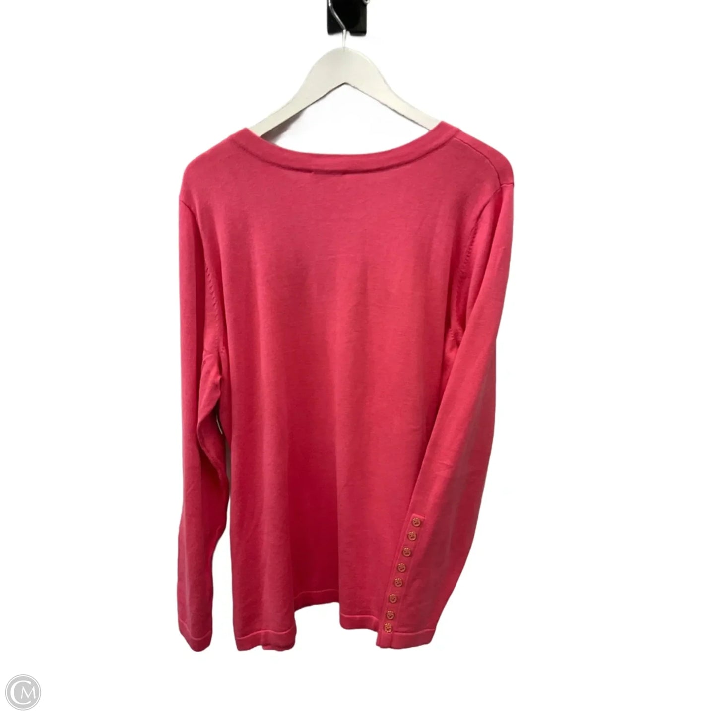 Top Long Sleeve By Belle By Kim Gravel In Coral, Size: Xl
