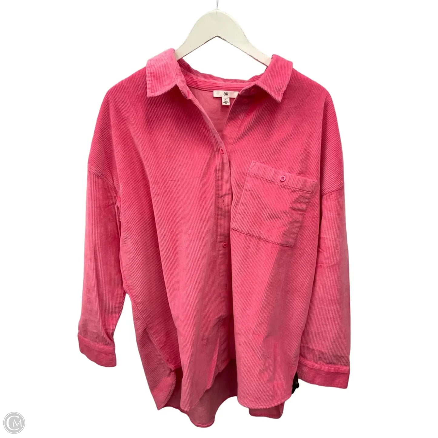 Jacket Shirt By Bp In Pink, Size: Xl