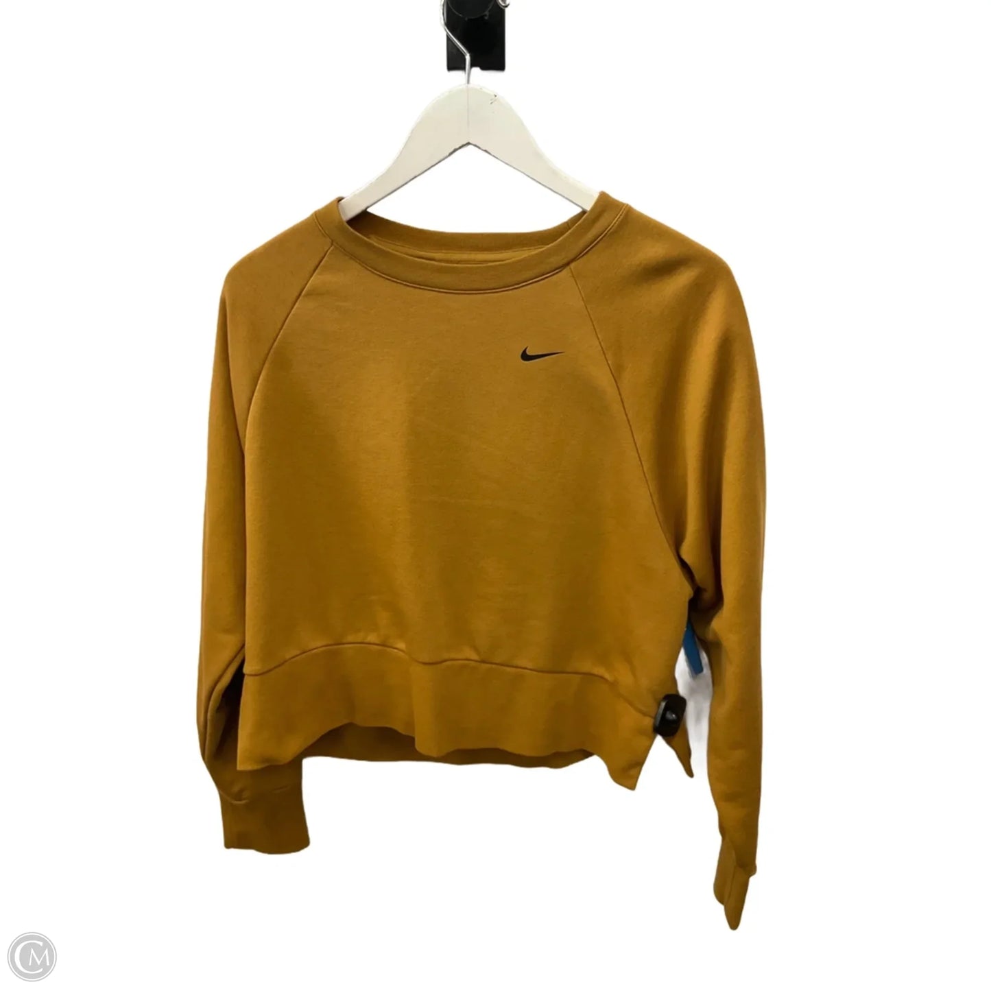 Athletic Sweatshirt Crewneck By Nike Apparel In Gold, Size: S