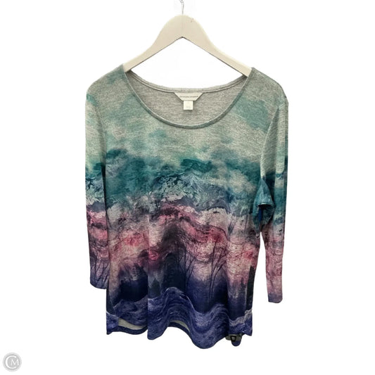 Top Long Sleeve By Christopher And Banks In Multi-colored, Size: Xl