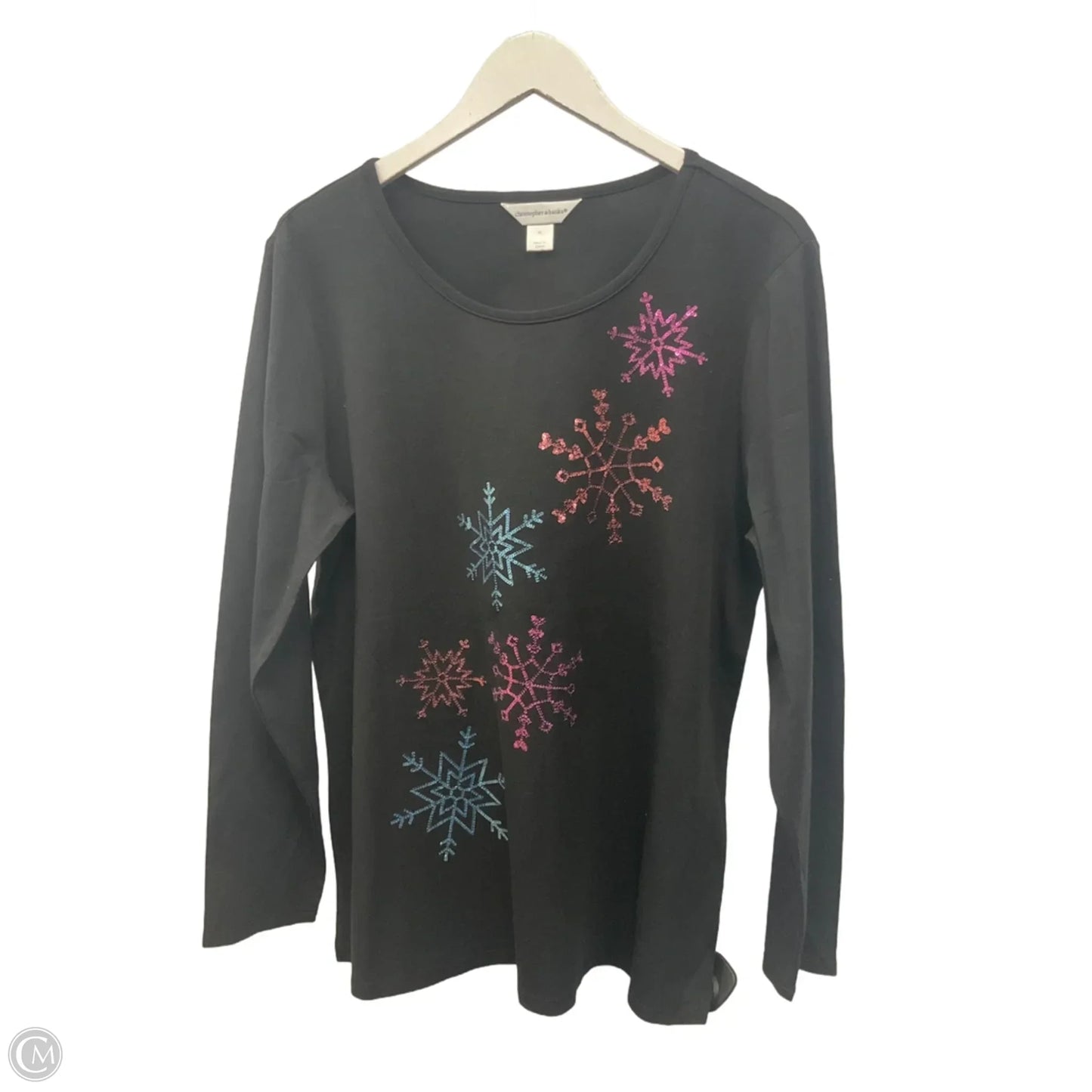 Top Long Sleeve By Christopher And Banks In Black, Size: Xl
