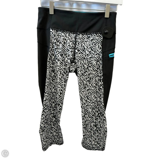 Athletic Capris By Lululemon In Black & White, Size: 4