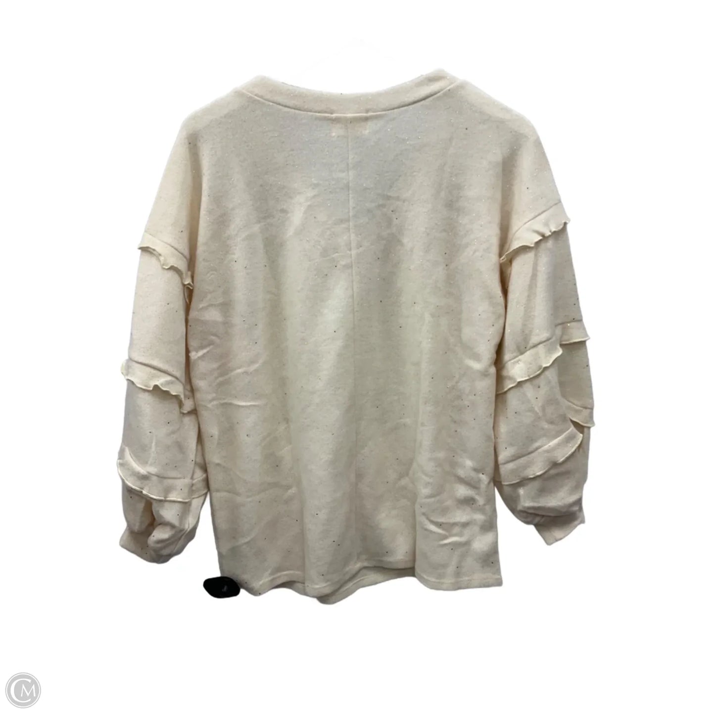 Top Long Sleeve By 143 Story In Cream, Size: S