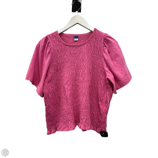 Top Short Sleeve By Old Navy In Pink, Size: M
